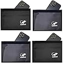 4 Faraday Bag Anti-Tracking GPS RFID Car Key Signal Blocker Wallet Shielding Pouch Protective Case for Cell Phone Car Key FOB, Data Privacy