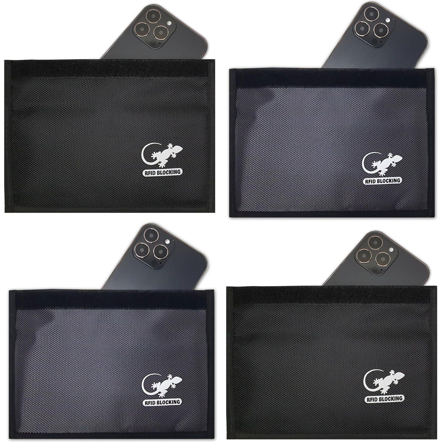 4 Faraday Bag Anti-Tracking GPS RFID Car Key Signal Blocker Wallet Shielding Pouch Protective Case for Cell Phone Car Key FOB, Data Privacy