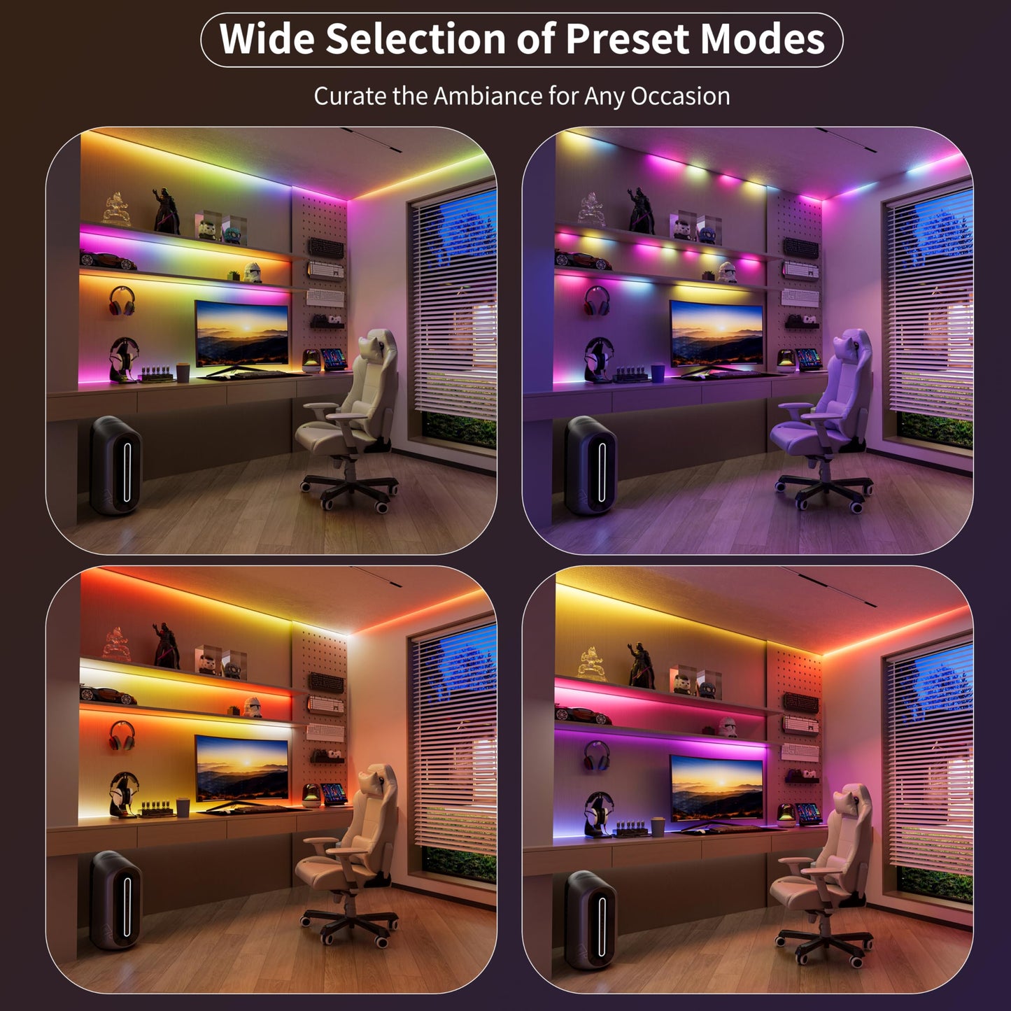 MIWISE RGB Smart IC COB LED Strip Light,32.8ft Color Chasing Flexible LED Tape Light,WS2811 Addressable RGB Strip with APP Control/Music Mode,Work