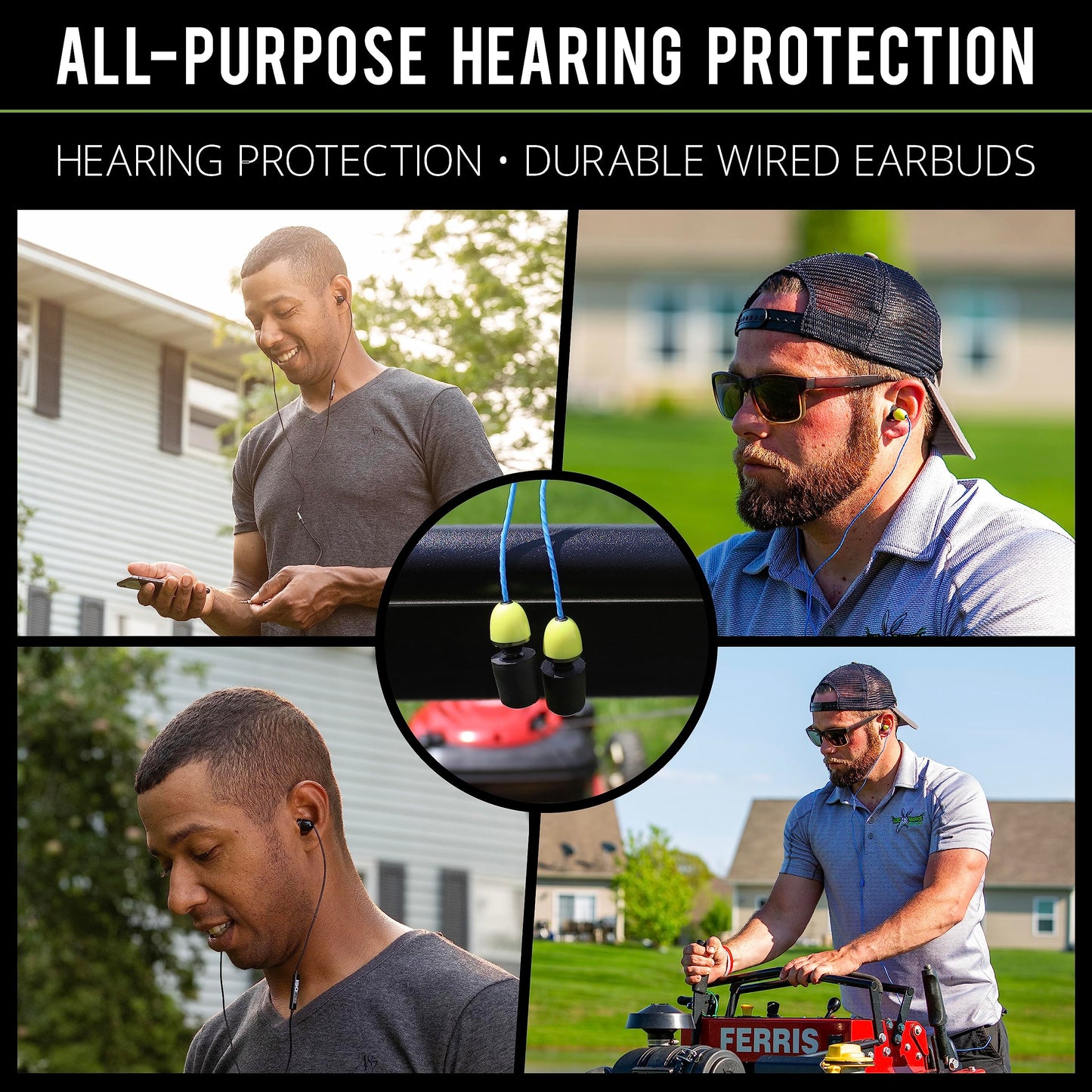ISOtunes Wired Earplug Headphones, 29 NRR, IPX5 Waterproof, OSHA Compliant Noise Isolating Earbuds, Listen Only