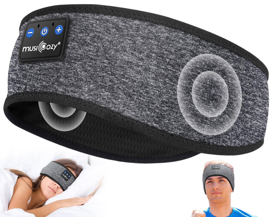MUSICOZY Sleep Headphones Bluetooth 5.4 Headband, Wireless Earphones Music Sleep Earbuds Sleeping Eye Mask with HD Stereo Speakers for Workout…