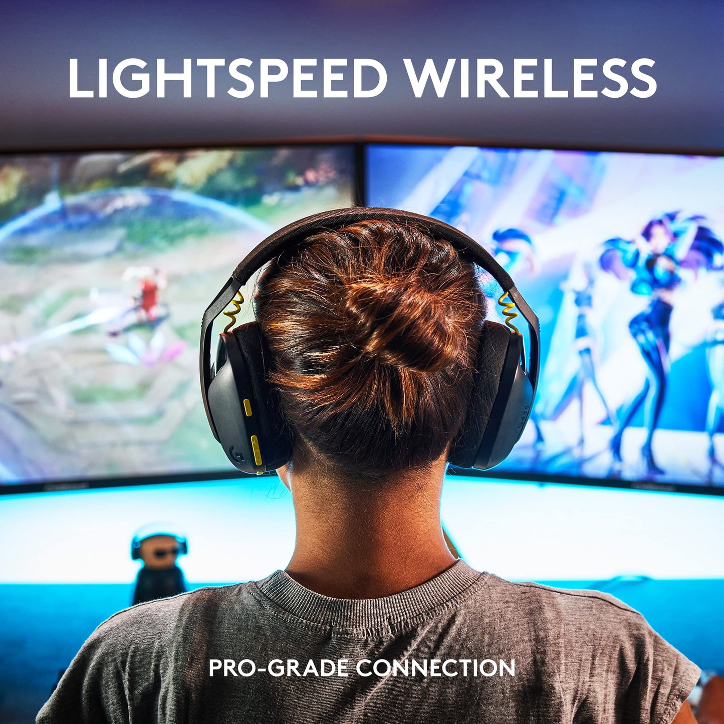 Logitech G435 Lightspeed & Bluetooth Wireless Gaming Headset - Lightweight Over-Ear Headphones, Built-in mics, 18h Battery, Dolby Atmos, PC, PS4, PS5