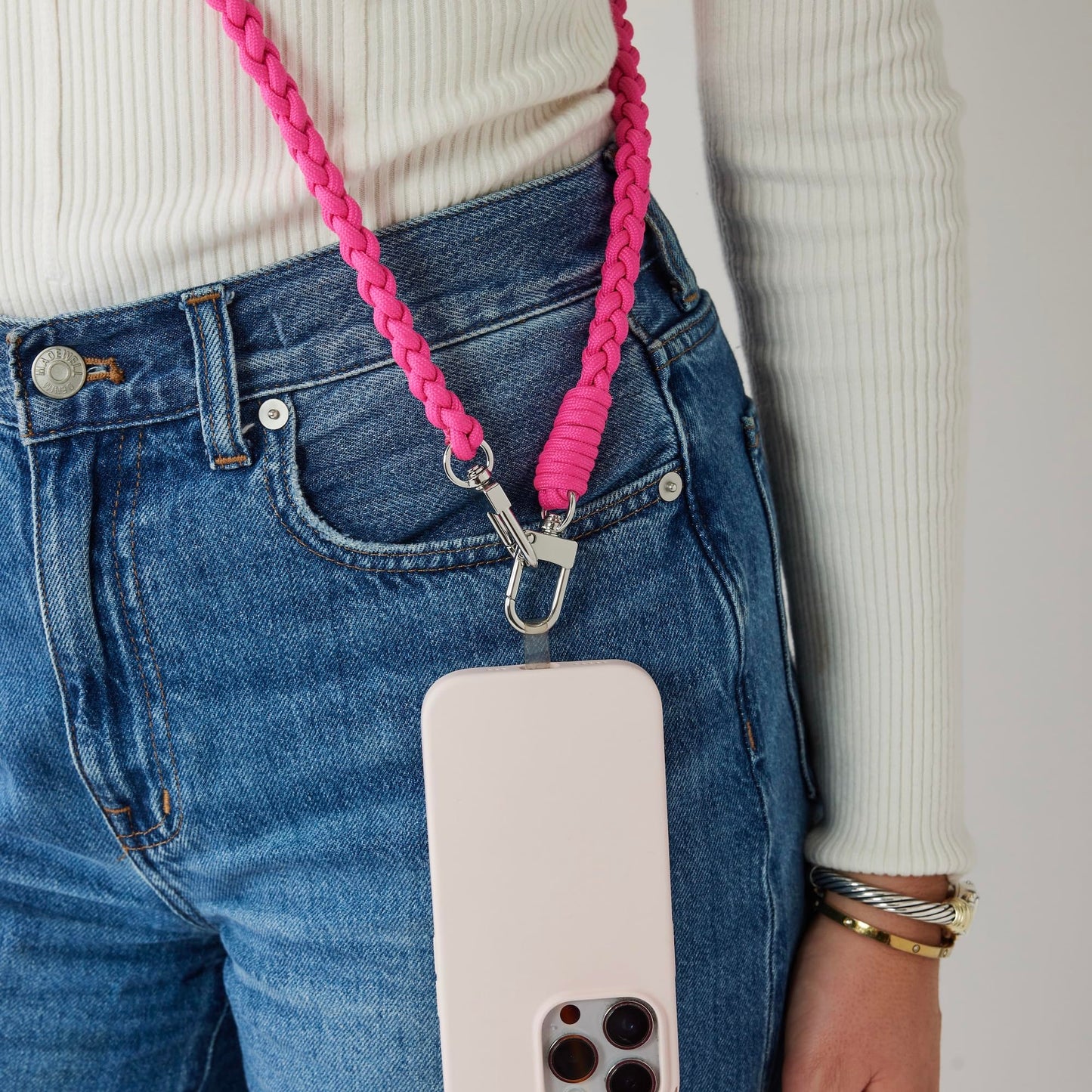 Oventure Phone Crossbody Strap - Pink | Hands-Free Phone Holder & Holiday Gift