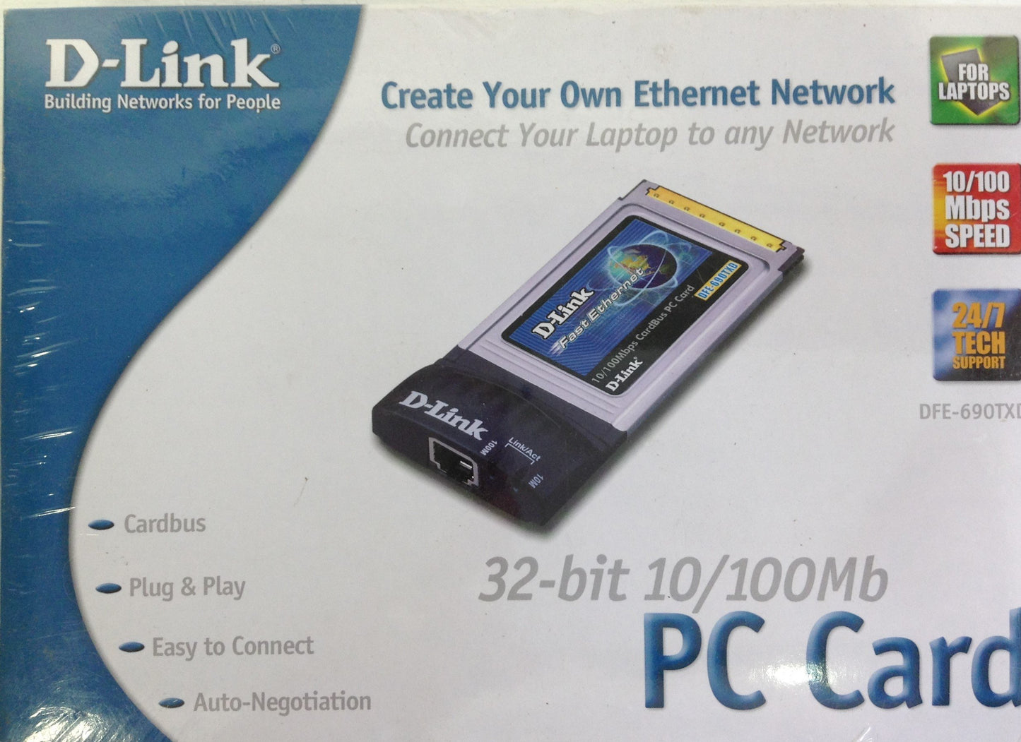 D-Link DFE-690TXD 10/100TX CardBus Adapter, 32-bit