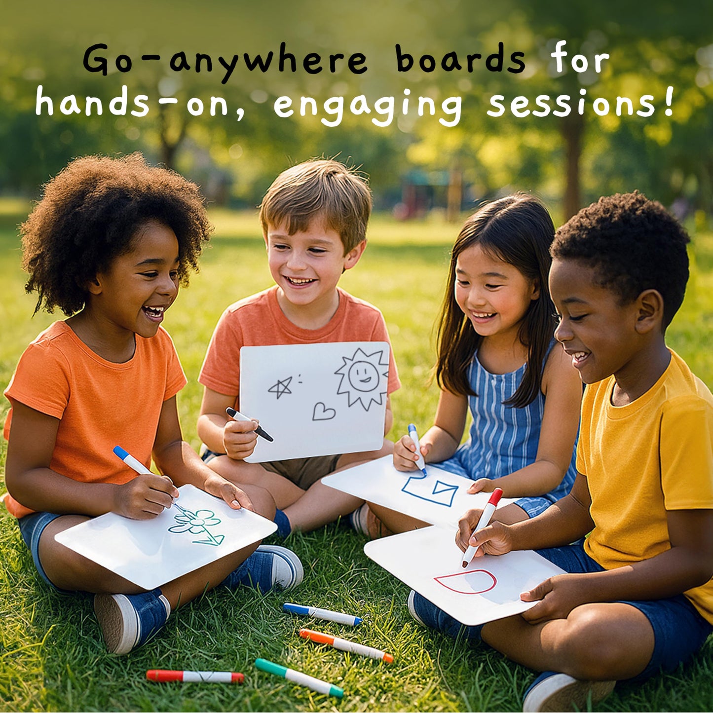 Board Geeks 6 Small Dry Erase Board for Kids - Mini White Board for Students and Teachers - Durable and Portable Individual Whiteboard with Rounded