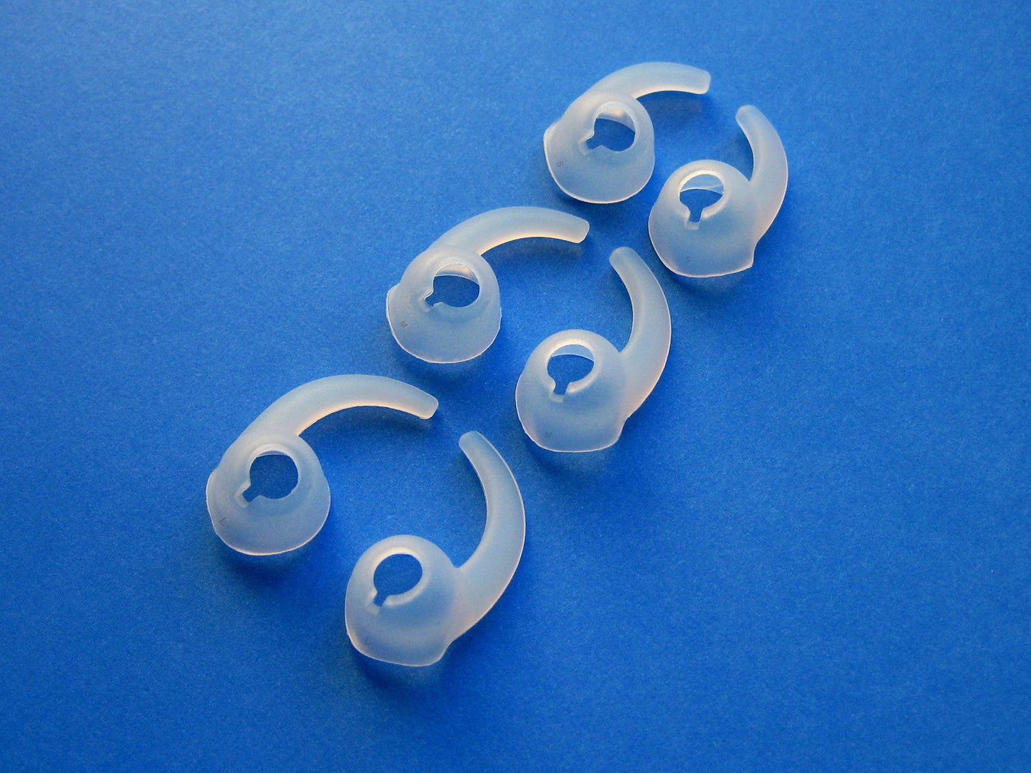 6pcs: 3 Pairs S/M/L Left and Right Side Ear Stabilizers Helper Eartips Compatible with Jaybird Bluebuds X in Ear Earphones Headphones