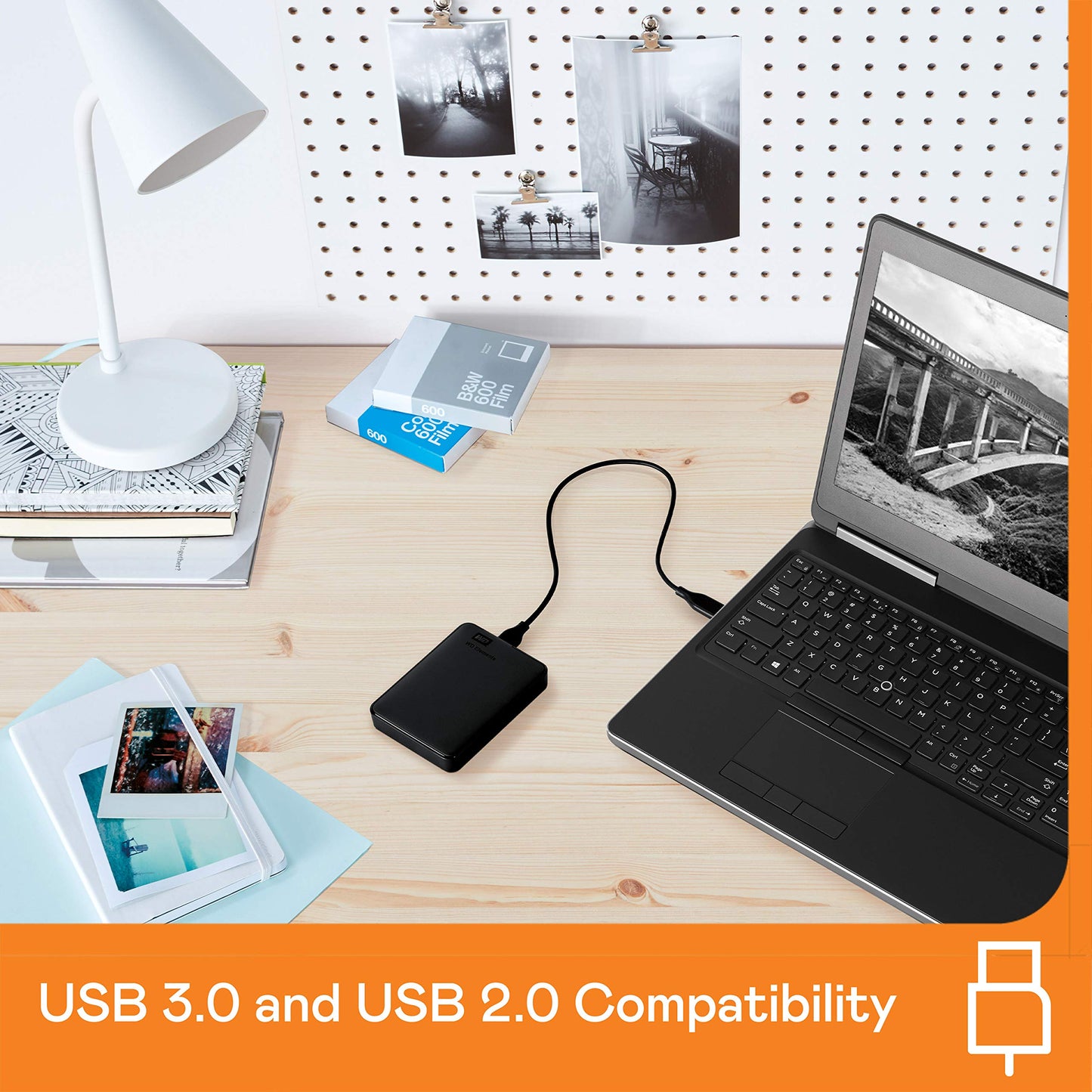 WD 4TB Elements Portable External Hard Drive for Windows, USB 3.2 Gen 1/USB 3.0 for PC & Mac, Plug and Play Ready - WDBU6Y0040BBK-WESN