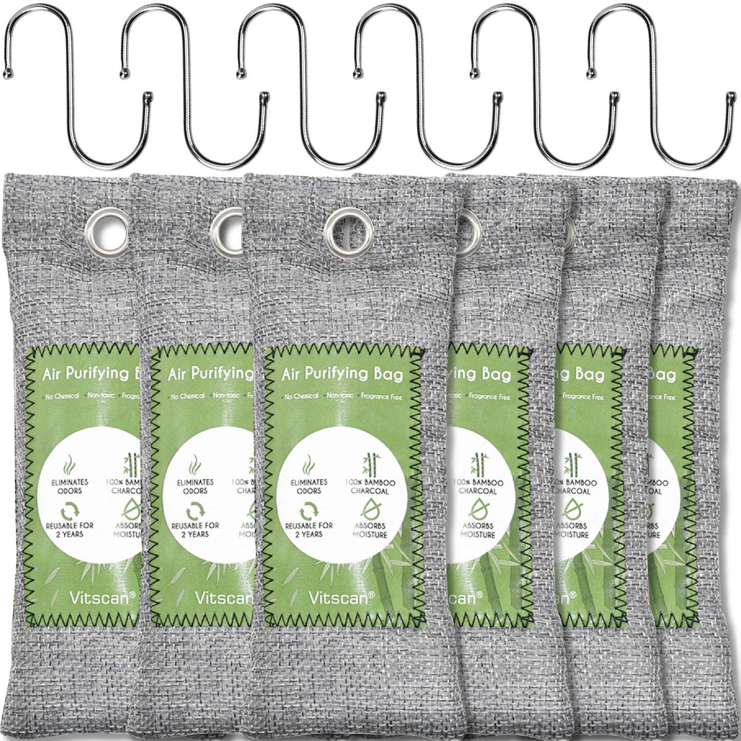 Bamboo Charcoal Air Purifying Bag,Activated Charcoal Odor Absorber for Shoe