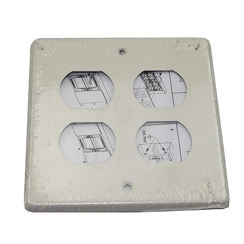 Wiremold Legrand V4047BB 2-Gang Cover Plate With 2 Duplex Opening, Ivory