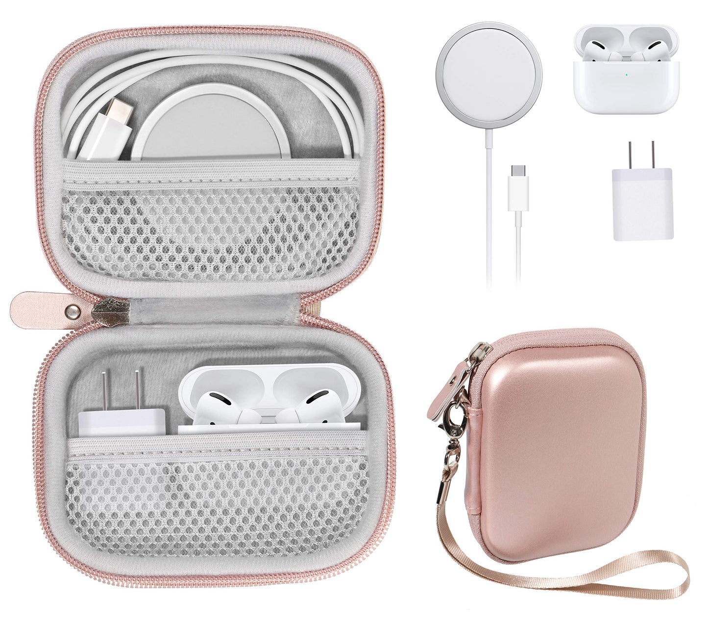 CaseSack All-in-One Case for iPhone MagSafe Charger & Battery Pack, Storage for Accessories/Power Adapter/Charge Cable/Docks, Compatible with AirPods