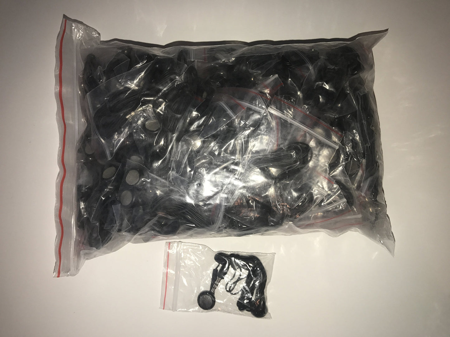LowCostEarbuds.com Bulk Wholesale Lot of 100 Black 3.5mm in Ear Earbuds/Headphones/Earphones Great for Schools, Libraries, Hospitals, Kids etc.