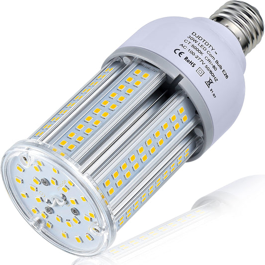 DJDTDTY 32W LED Light Bulb, E26 Base with E27 Adapter, 5000K 5000LM LED Light Bulb for Garage Warehouse Workshop Barn (32Watts)
