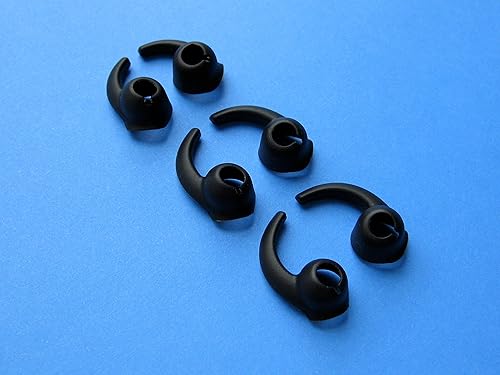 6pcs: 3 Pairs S/M/L (BK) Left and Right Side Enhanced Fit Stabilizers Helper Eartips Compatible with Jaybird X2 Earphones Headphones