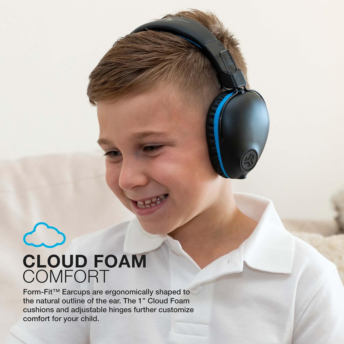 JLab JBuddies Pro Wireless Over-Ear Kids Headphones, 35+ Hour Battery Life, Built-in Volume Regulators for Safety, Share Mode, Folding, Adjustable…