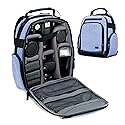 USA Gear Portable Camera Backpack for DSLR with Customizable Accessory Dividers, Weather Resistant Bottom and Comfortable Back Support - Compatible