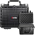 Eylar Small 10.62" Deep Gear, Equipment, Hard Camera Case Waterproof with Foam (Black) TSA Standards