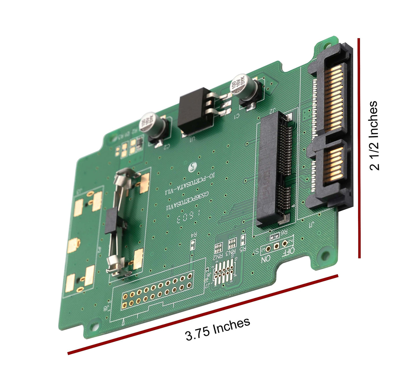 Syba Mini-SATA mSATA 50 mm SSD Connector to SATA III 2.5 Converter Adapter (SY-ADA40050)