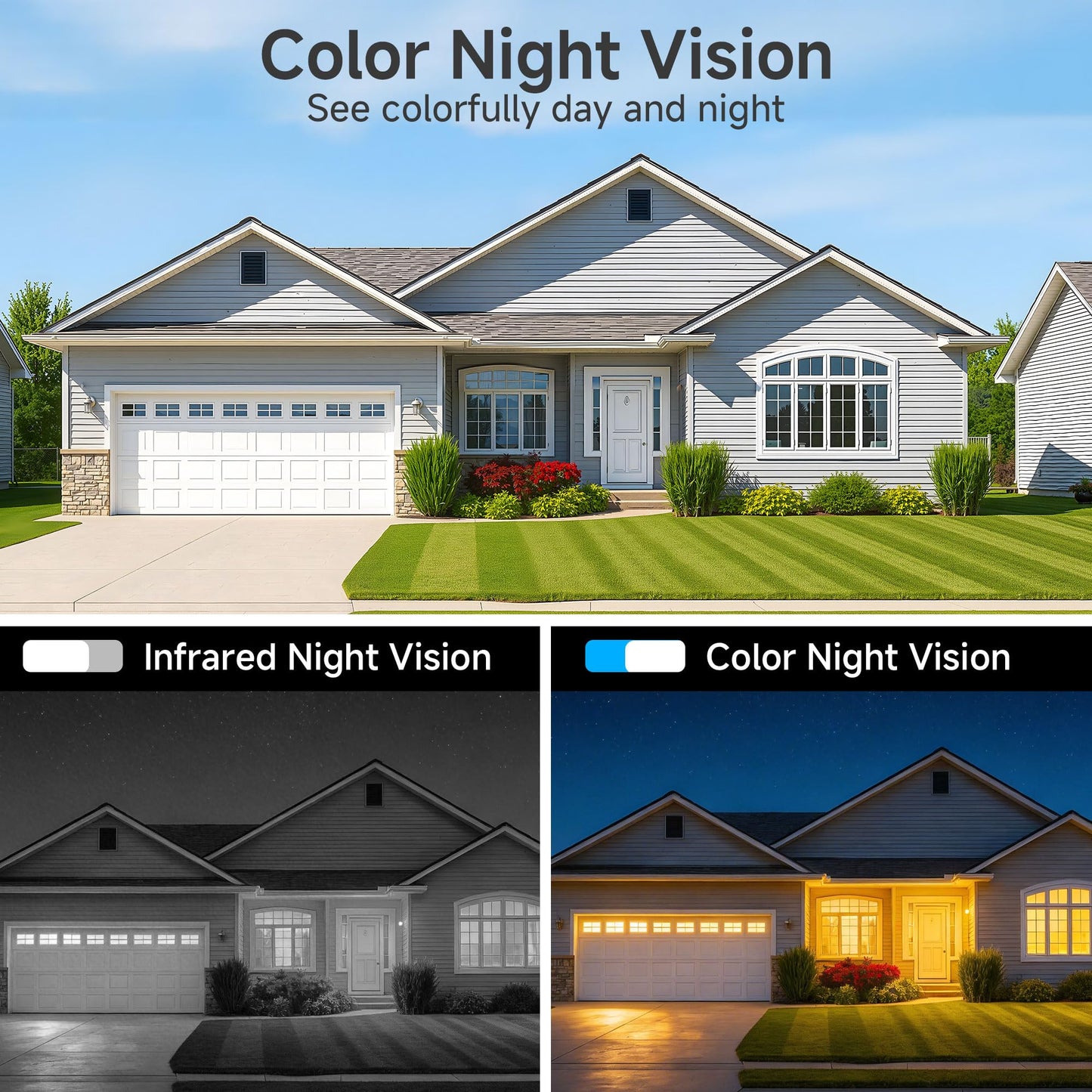 Noorio Solar Security Cameras Wireless Outdoor, 5G & 2.4G WiFi Cameras for Home Security, 1080P Battery Powered Outdoor Camera, No Monthly Fee