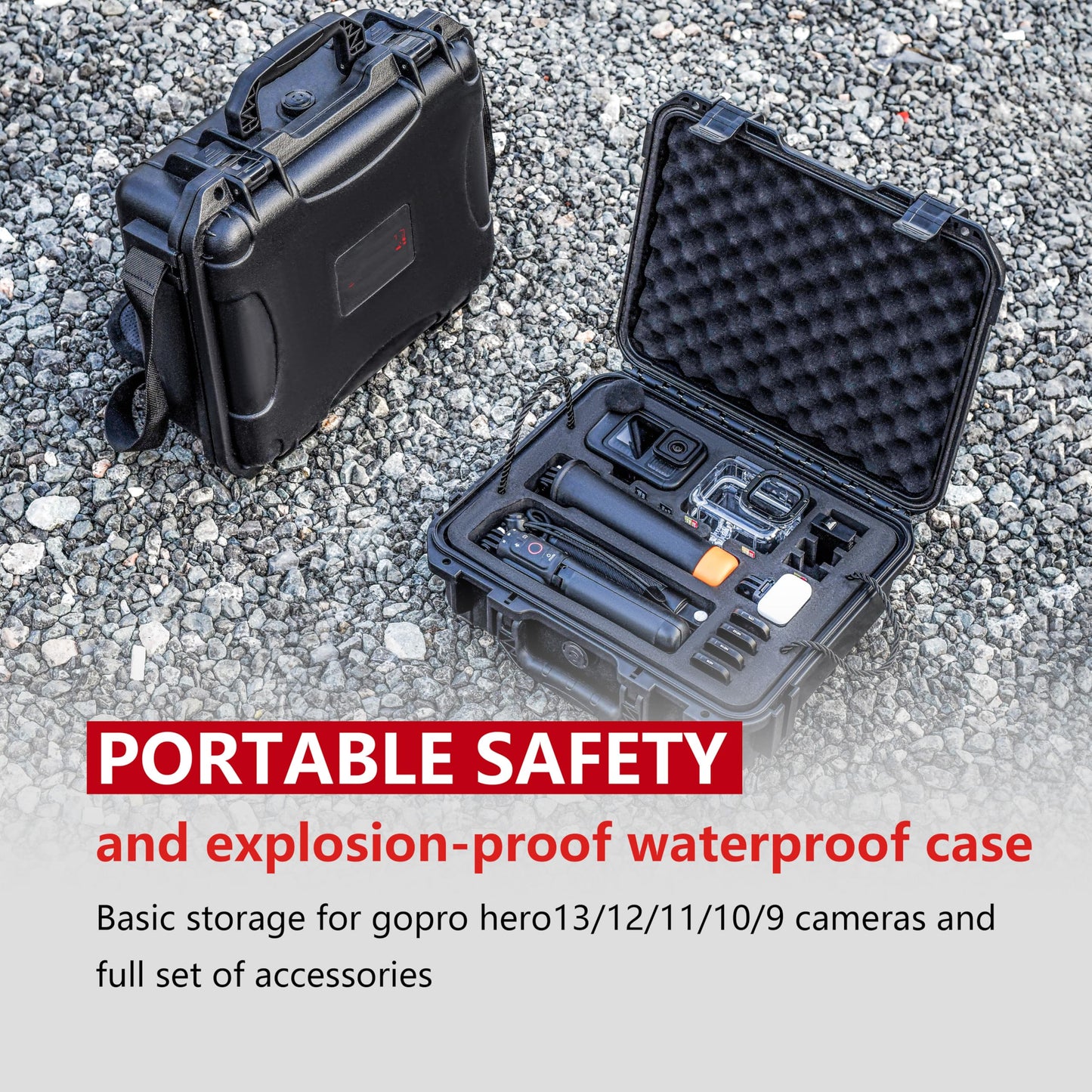 Hard Case Organizer For Gopro Hero 13/12/11/10/9/8 Media Mod/Volta/Protective Housing/Chest Mount Creator Edition Accessories Waterproof Travel