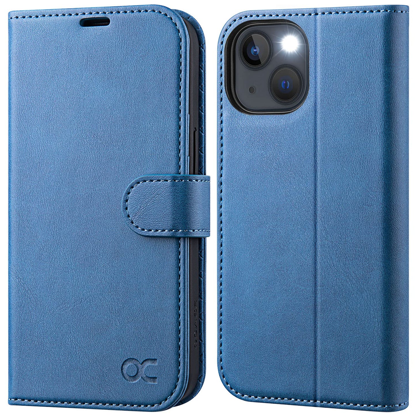 OCASE Compatible with iPhone 13 Wallet Case, PU Leather Flip Folio Case with Card Holders RFID Blocking Kickstand [Shockproof TPU Inner Shell] Phone