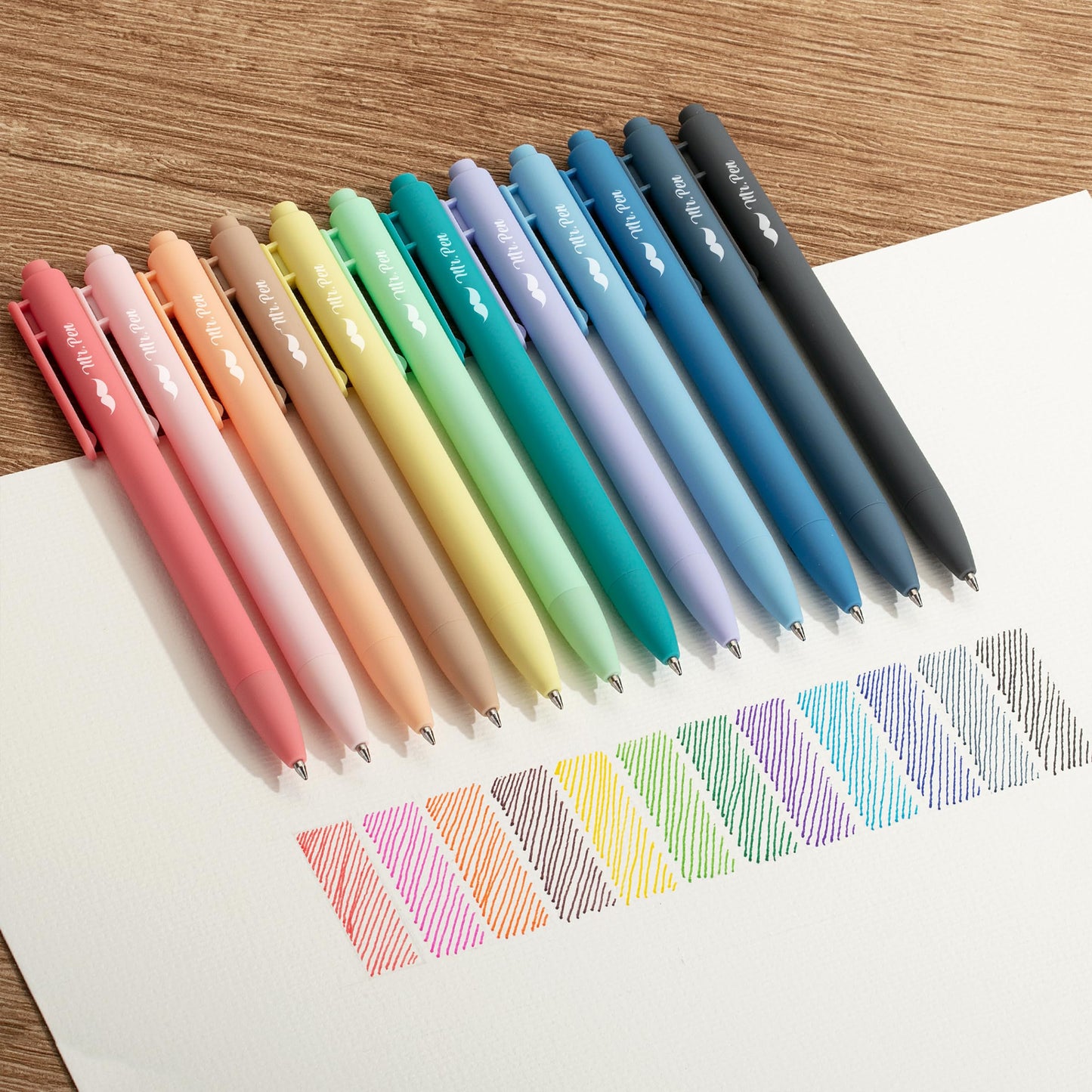 Mr. Pen- Retractable Gel Pens, 12 Pack, Blue Ink, Fine Point 0.5mm