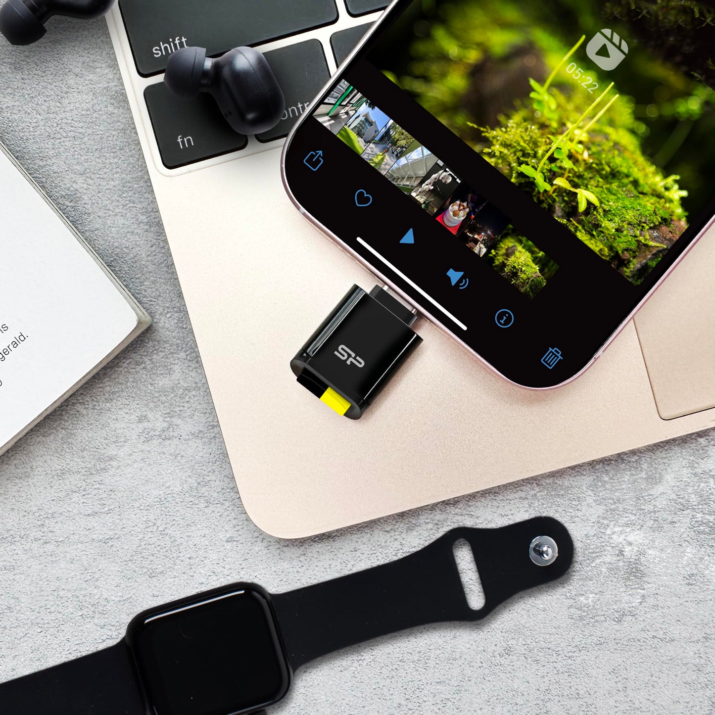 Silicon Power USB Type-C MicroSD Card Reader C200 SPU3CTMREDC2000K