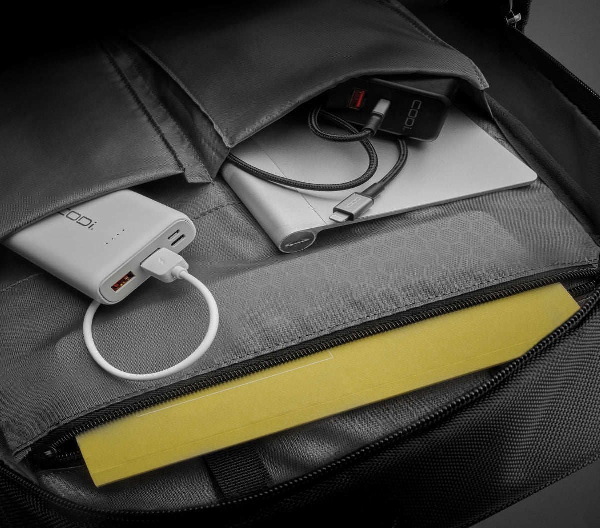 CODi Fortis 16" Laptop Backpack - Eco-Friendly Business Backpack with USB Charging Port, Recycled Materials, Padded Laptop Compartment, Anti-Theft