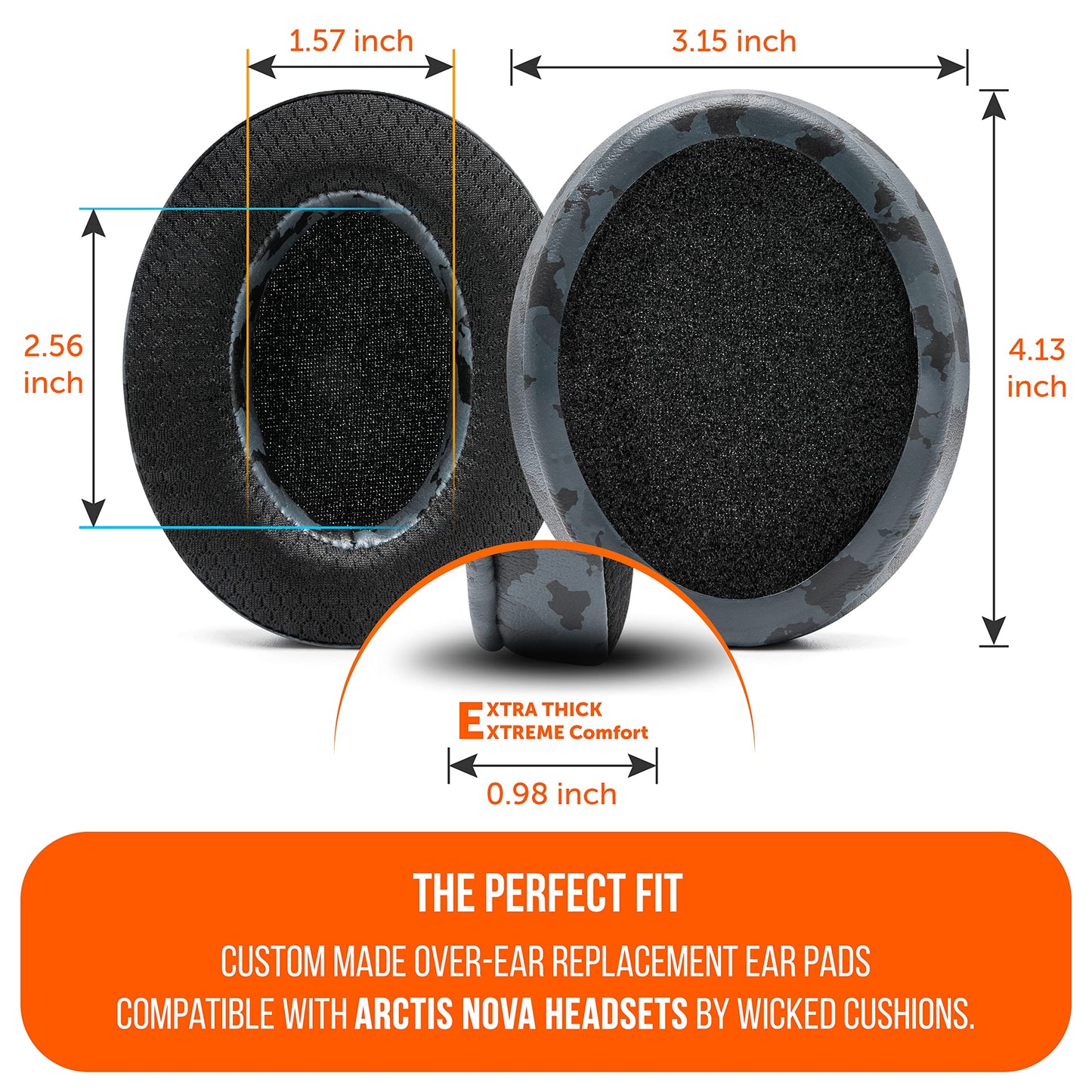 WC Modkit Arctis Nova 7 - Gel Earpads, Wide Headband & Side Plates Compatible with Arctis Nova 7, 5, Pro Wired & More, Made by Wicked Cushions |