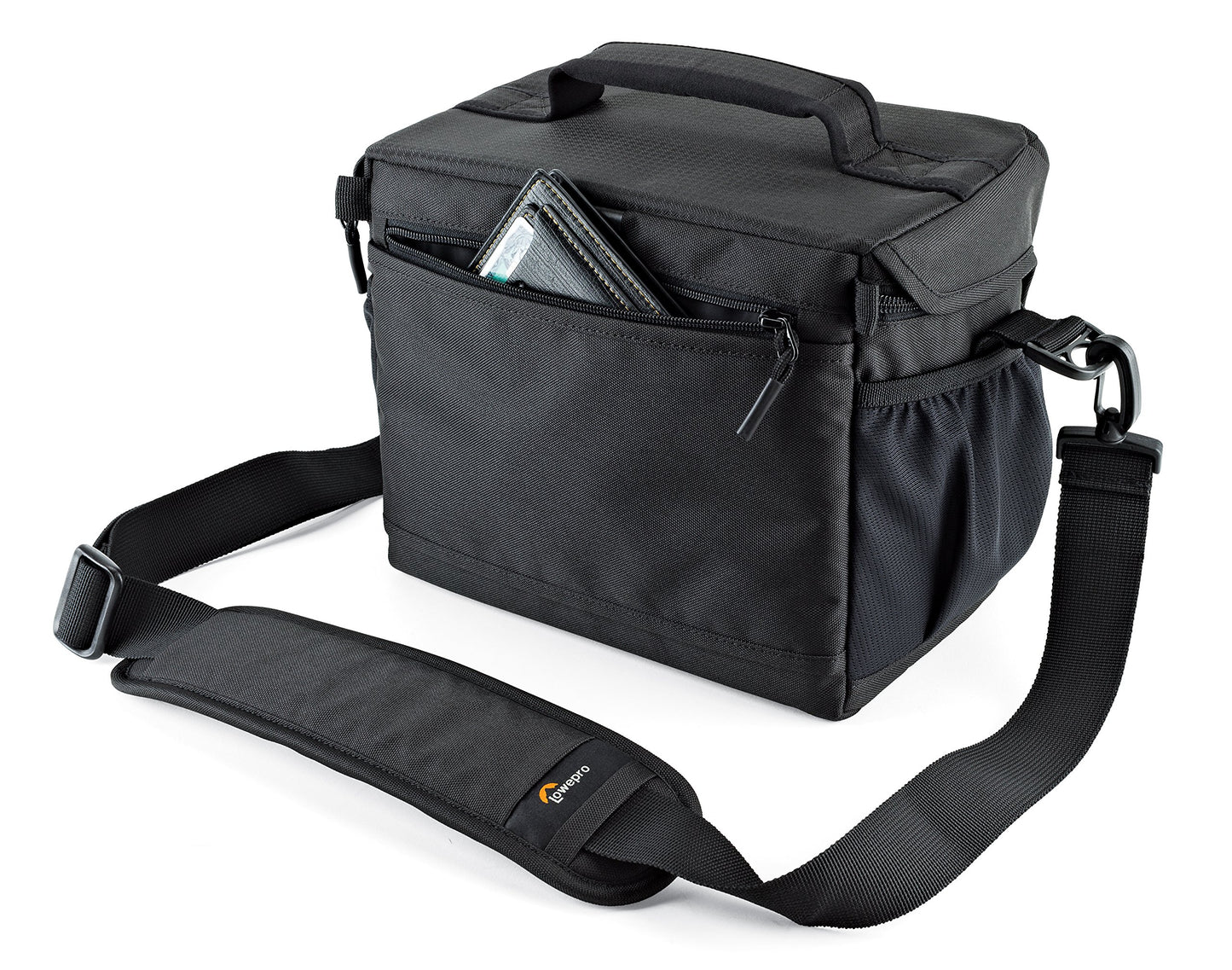 Lowepro LP37123, Nova 180 AW II Camera Bag, Waterproof, Customizable, Fits Pro-Depth DSLR with Lens, Compact Drone, 3-4 Additional Lenses, Flash
