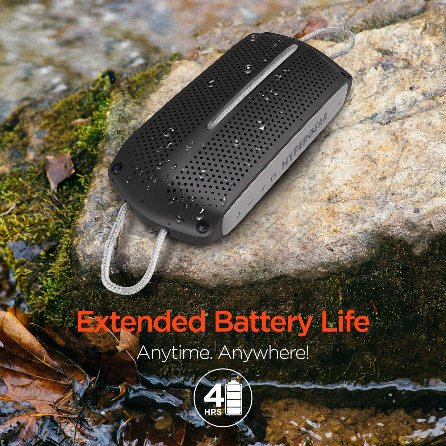 HyperGear Portable Bluetooth Speaker - IPX4 Waterproof Wireless Speakers with Bluetooth, HD Stereo Sound, 3 Playback Modes, Built-in Mic & Controls