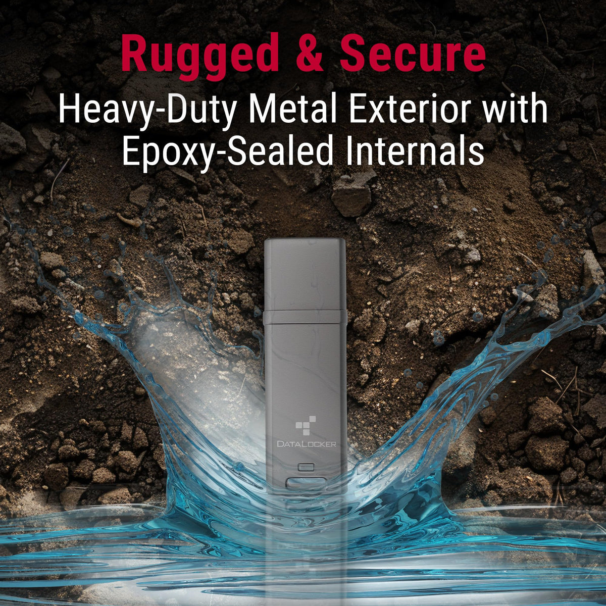 DataLocker DL GO Encrypted USB Flash Drive | USB 3.2 Gen 1 | AES 256-bit XTS | FIPS 197 | IP68 Rugged | TAA Compliant - 16GB