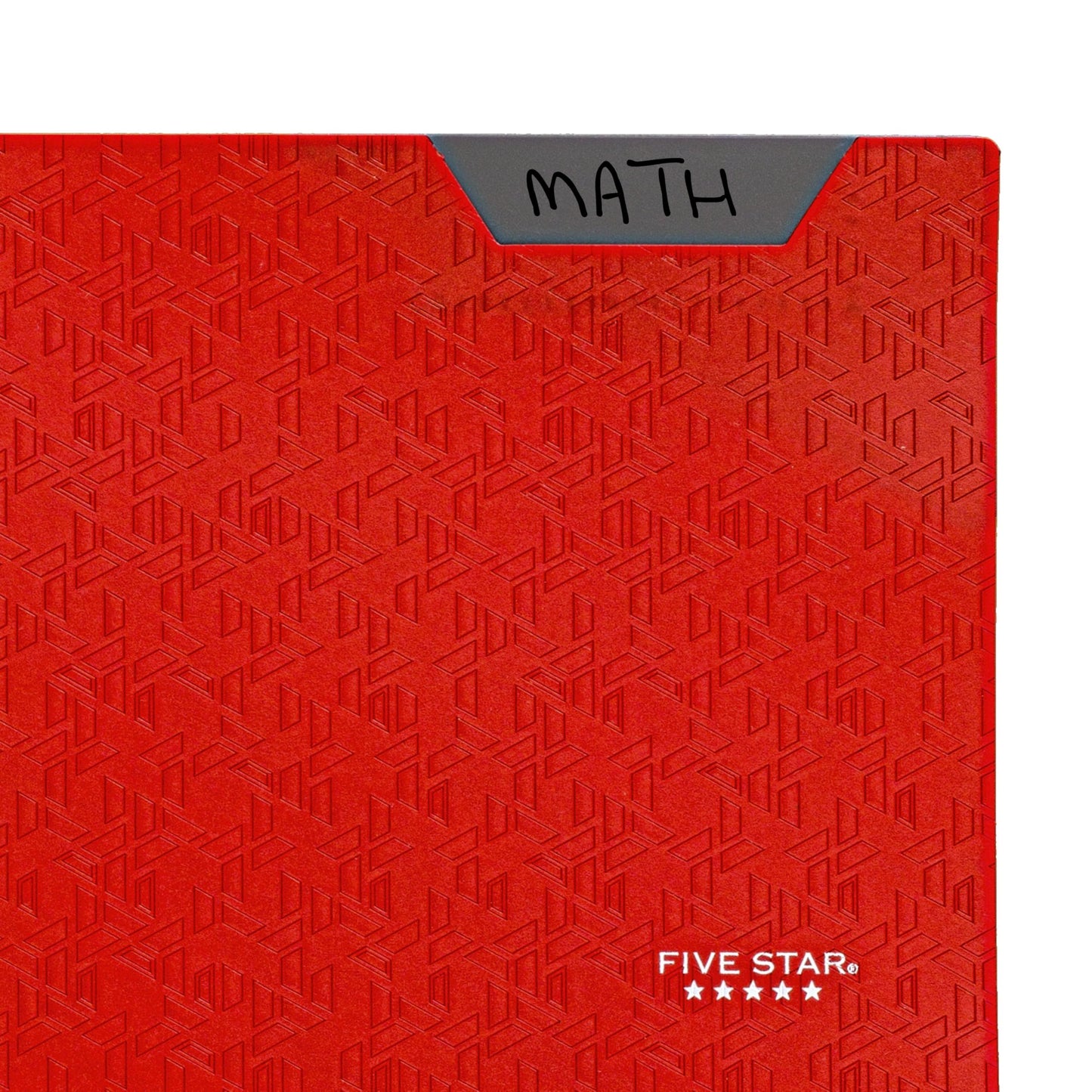 Five Star 2-Pocket Folder, Plastic Folder with Stay-Put Tabs, Fits 3-Ring Binder, Holds 8-1/2" x 11" Paper, Fire Red (333420D-ECM)