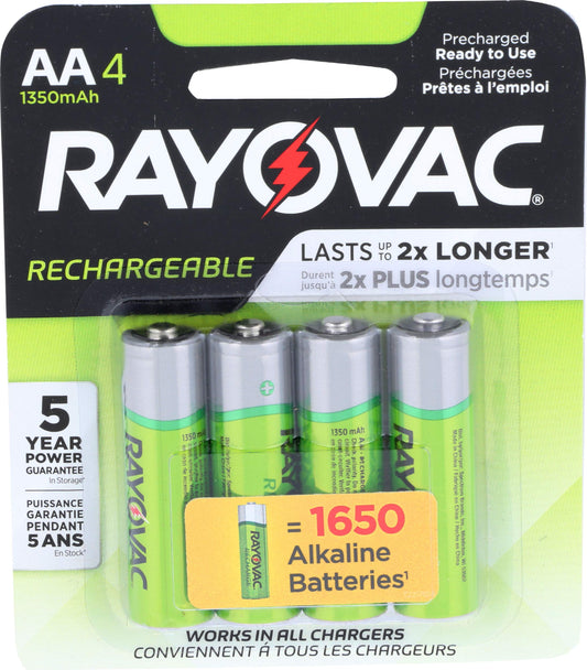 Rayovac Recharge Standard Battery - Rechargeable NiMH AA - LD715-40P GEND [PRICE is per PACK]
