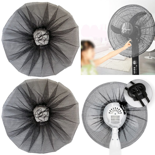 2 Pack - 16" Pedestal Fan Cover,Washable Fan Dustproof Covers,Protect Kid Children Baby Finger Net Mesh Fans Guard,Summer Home Fans Safety Dust