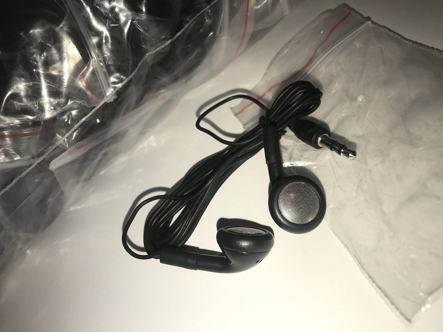 LowCostEarbuds.com Bulk Wholesale Lot of 100 Black 3.5mm in Ear Earbuds/Headphones/Earphones Great for Schools, Libraries, Hospitals, Kids etc.