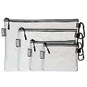 GOBAGS Air Production Multi?Size Clear Zipper Pouch (4?Pack) - Cable Organizer & Travel Gear Bag for Electronics, Camera Accessories, Tool Pouch &