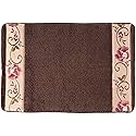 Popular Bath Bath Rug, Larissa Collection, 21" x 12", Rose Design