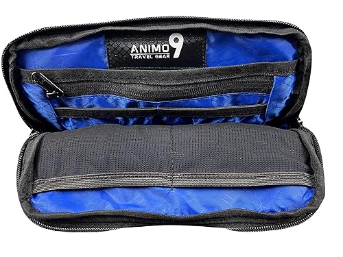 ANIMO 9 Travel Gear Cable Organizer - Sleek & Weatherproof Back Tech Pouch for Cords, Chargers, and Electronic accessories.