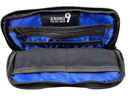 ANIMO 9 Travel Gear Cable Organizer - Sleek & Weatherproof Back Tech Pouch for Cords, Chargers, and Electronic accessories.