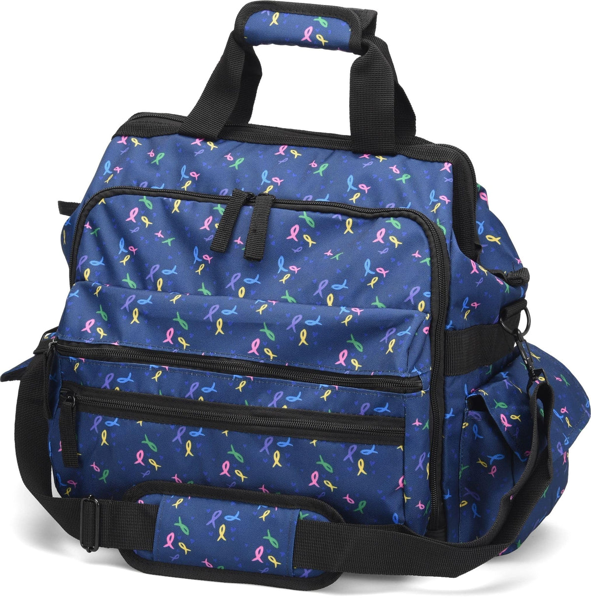 Nurse Mates Ultimate Nursing Bag | Multiple Compartments | Laptop Pocket | Durable Zippers | Ribbon Hearts