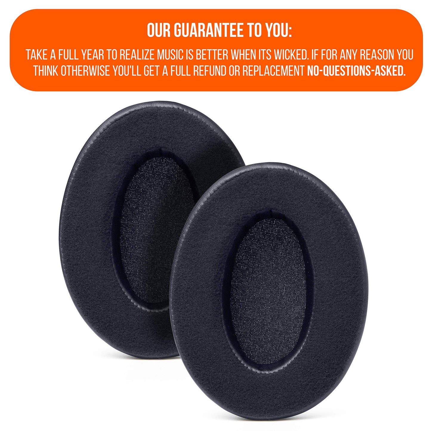 WC PadZ Velour - The Ultimate Upgraded Earpads by Wicked Cushions - Compatible with Audio Technica, HyperX, SteelSeries Arctis & More - Extra Thick