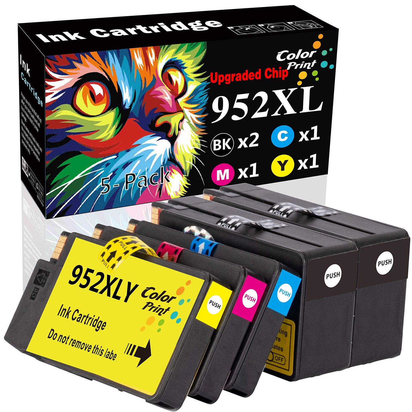 5-Pack 2020 New Chip Colorprint Compatible 952XL 952 Ink Cartridge for OfficeJet Pro 8710 8720 7740 8740 7720 8730 8210 8715 8216 8725 8702 Printer
