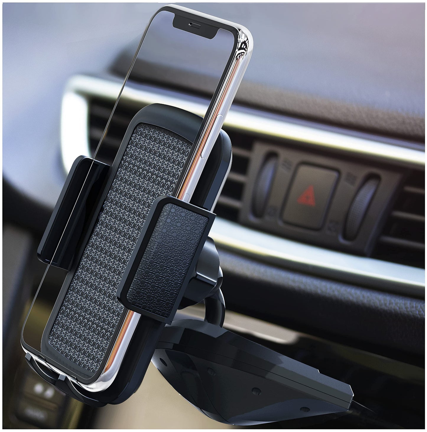 Bestrix Cell Phone Holder for Car, CD Slot Car Phone Holder, Hands Free Car Mount with Strong Grip Universal for iPhone14/13/12/11/11Pro/Xs