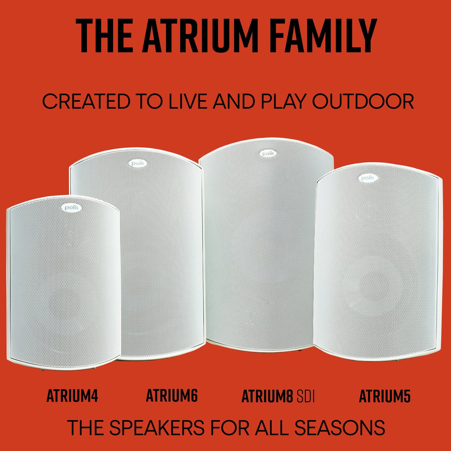 Polk Audio Atrium 4 Outdoor Speakers with Powerful Bass (Pair, White), All-Weather Durability, Speed-Lock Mounting System (Renewed)