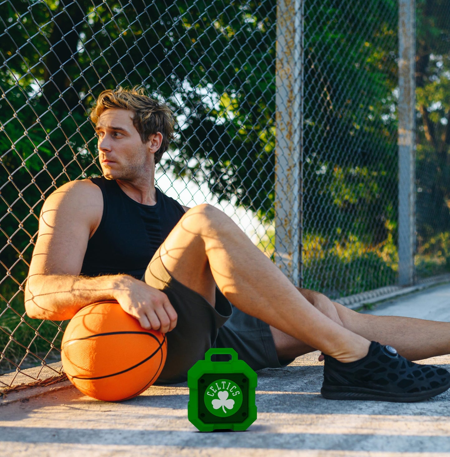 SOAR NBA Shockbox LED Wireless Bluetooth Speaker - Water Resistant IPX4, 5.0 Bluetooth with Over 5 Hours of Play Time - Small Portable Speaker