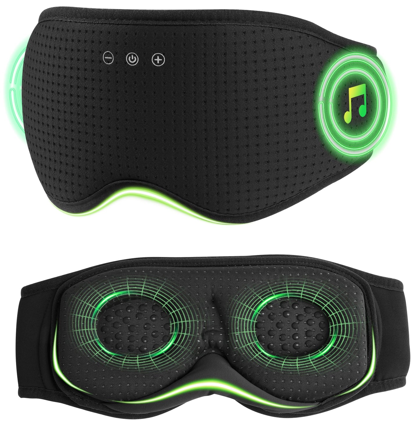 MUSICOZY Sleep Headphones with Bluetooth 5.4 Sleep Mask, Removable 3D Eye Cups for Zero Pressure Comfort, Wireless Bluetooth Eye Mask for Sleeping…