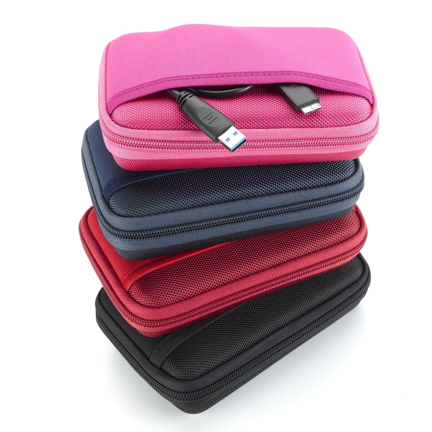 Drive Logic DL-64-RED Portable EVA Hard Drive Carrying Case Pouch, Red
