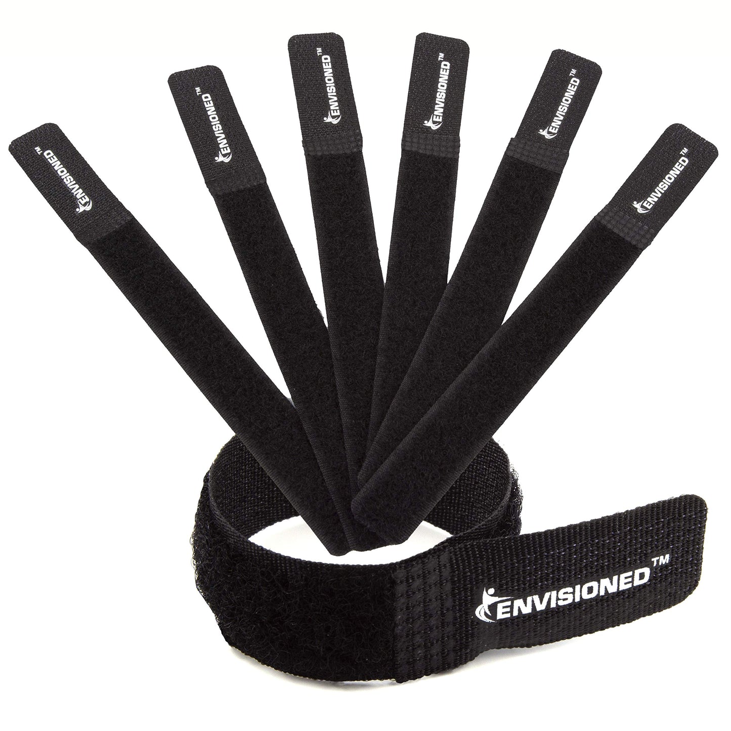 Fire Retardant Reusable Cable Ties, Heat Resistant Cable Straps, 30 Pack - Black (0.6" x 6")