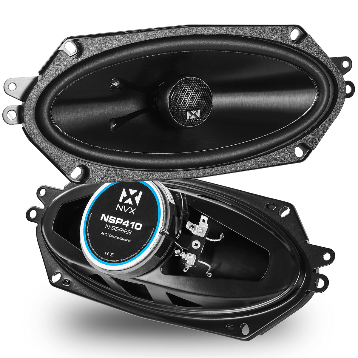 NVX® 4x10 Car Speakers 2-Way Coaxial (Pair)