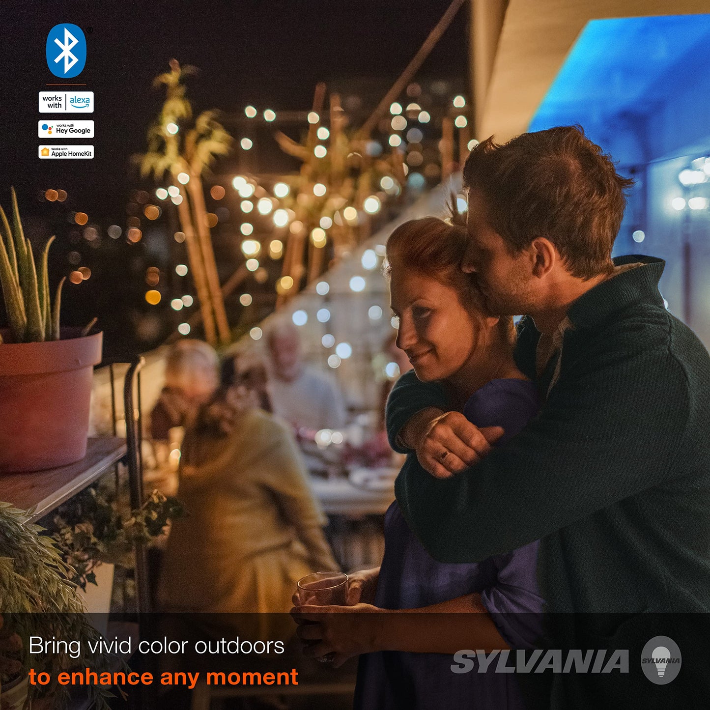 SYLVANIA Smart 16.4 ft Bluetooth Mesh LED Flex Light Strip Outdoor Starter Kit for Alexa/Google/Apple HomeKit, RGBTW Full Color, Dimmable, Accessories